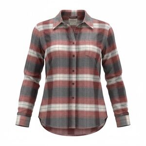 Weatherproof Vintage Red (Burgundy) and Gray Shirt - Like New - Size L